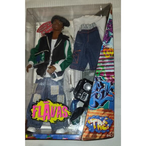Mattel Flavas Tre Doll Y2K Boombox Music Urban Graffiti Rapper African American - Picture 1 of 16